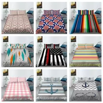 Комплект постельного белья с 3D-принтом в полоску, графическая серия, 2 или 3 наволочки для односпальных кроватей, полноразмерное украшение для дома для двуспальных кроватей Baby 100x135cm