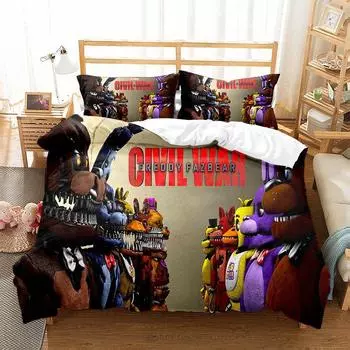 Комплект постельного белья с 3D плюшевым мишкой, мягкий пододеяльник, пододеяльник, наволочки США/ЕС/Австралия, детские близнецы, двойные, полные Queen King 2/3 шт. 70*133cm 2pcs