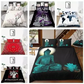 Комплект постельного белья с 3D цифровой печатью, пуховое одеяло и наволочка для спальни, постельное белье в полном размере, украшение для дома в Австралии, ЕС и США Baby 100x135cm