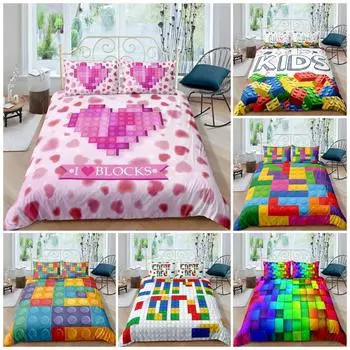 Комплект постельного белья с 3D красочным принтом для детских игрушек, пуховые пододеяльники, наволочки, очень большое полноразмерное постельное белье AU, украшение для дома Baby 100x135cm