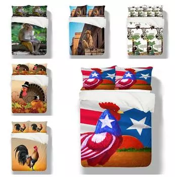 Комплект постельного белья с 3D цифровой печатью, чехол для постельного белья для спальни, наволочка, постельное белье AUKing, полноразмерное украшение для дома Baby 100x135cm