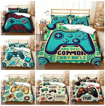 Комплект постельного белья с 3D игровым автоматом и узором для спальни, пододеяльник, наволочка, комплект постельного белья, полный размер комплекта постельного белья, очень большой размер AU/EU/US Baby 100x135cm