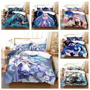 Комплект постельного белья с 3D мультяшной красавицей, пододеяльник и наволочка с мультяшной красавицей, 2/3 предмета, домашний мальчик, полноразмерный быстросохнущий пододеяльник Baby 100x135cm