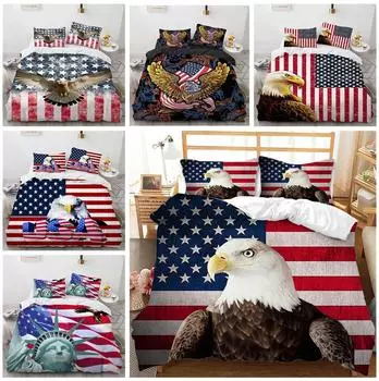 Комплект постельного белья с 3D цифровой печатью Eagle, пододеяльник, наволочка, домашний комплект постельного белья, AU/EU/US, полный размер, односпальная/двуспальная кровать, украшение для дома Baby 100x135cm