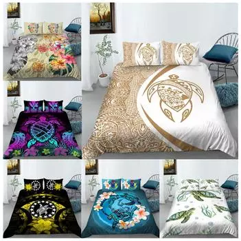 Комплект постельного белья с 3D принтом, пододеяльник с черепахой, наволочка, домашний комплект постельного белья, AU/EU/US, полный размер, односпальная/двуспальная кровать, украшение для дома Baby 100x135cm