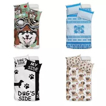 Комплект постельного белья с 3D цветком ЧЕРЕПА, пододеяльник, наволочки Single 135x200cm