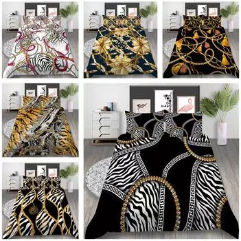 Комплект постельного белья с 3D роскошным узором для спальни, пододеяльник, наволочка, комплект постельного белья, AU/EU/US, полный размер, украшение для дома Baby 100x135cm