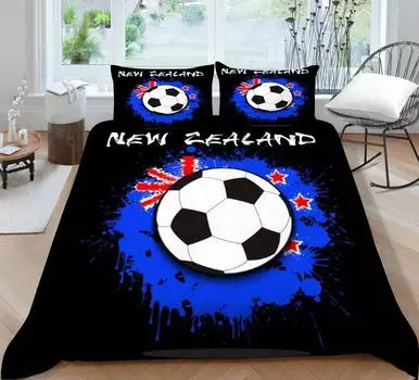 Комплект постельного белья с 3D футбольным принтом для дома, покрывало для дома, постельное белье, текстиль, покрывала, пододеяльники, наволочка из микрофибры Single 135x200cm