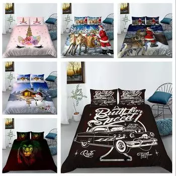 Комплект постельного белья с 3D цифровой печатью, пододеяльник для спальни, наволочка, домашний комплект постельного белья, AU/EU/US, полноразмерная односпальная/двуспальная кровать Baby 100x135cm