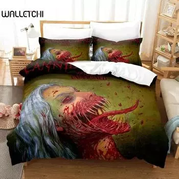 Комплект постельного белья с 3D-принтом «Труп каннибала», пододеяльник, комплект постельного белья, пододеяльник, наволочка, одеяло размера «king-size», комплект постельного белья для мальчиков и взрослых 70x133cm 2pcs