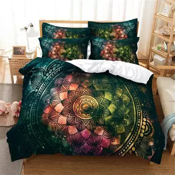 Комплект постельного белья с 3D-цветами Queen Bedding Duvet Cover Set Bedding Bed Cover Cotton Queen Bed Cover Set Bed Set Bedding US Queen(228x228cm)