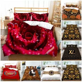 Комплект постельного белья с 3D цифровой печатью, роскошное домашнее одеяло и наволочка, 2/3 кусочка ткани из микрофибры для украшения дома Baby 100x135cm