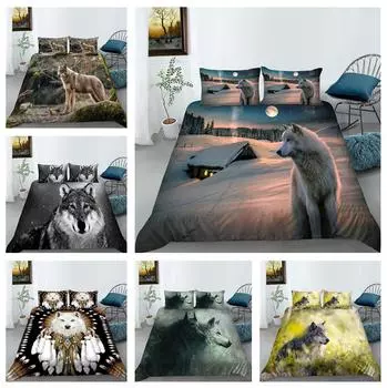 Комплект постельного белья с 3D-принтом в виде животных, пуховый узор, пододеяльник, наволочка, 2/3 шт., все размеры, для мужчин и мальчиков в Австралии/Европе/Германия Baby 100x135cm