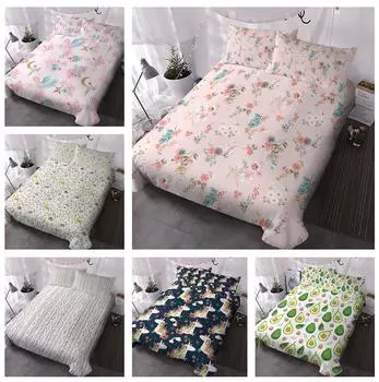 Комплект постельного белья с 3D-печатью, односпальная двуспальная кровать, пододеяльник, наволочка, 2/3 шт., покрывало для кровати размера «king-size», детский женский подарок, домашний текстиль Baby 100x135cm