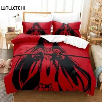 Комплект постельного белья с аниме Akame Ga KILL, пододеяльник, постельный комплект, пододеяльник, наволочка, одеяло размера king-size, комплект постельного белья для мальчиков и взрослых 70x133cm 2pcs