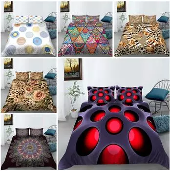 Комплект постельного белья с цифровой 3D-печатью, покрывало для спальни, наволочка, комплект постельного белья для дома, односпальная/двуспальная кровать в стиле AU/EU/US, украшение для дома Baby 100x135cm