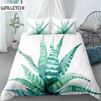 Комплект постельного белья с цифровым рисунком Tropical Cactus King Queen Double Full Twin Single Size EU single(135x200cm)