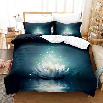 Комплект постельного белья с цветами, разноцветный комплект пододеяльников с цветочным принтом, размер King Queen, полный размер для детей, женщин и девочек, полиэстеровое одеяло 70x133cm 2pcs