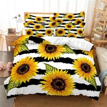 Комплект постельного белья с цветами, комплект пододеяльников, комплект постельного белья с 3D-печатью, комплект постельного белья размера «queen size», модный дизайн US Queen228x228cm