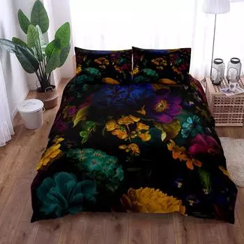 Комплект постельного белья с цветочным принтом «Цветок» King Queen Double Full Twin Single Size 140x210cm