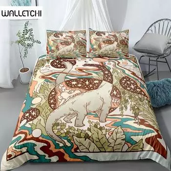 Комплект постельного белья с изображением динозавров и подводного мира, односпальный двуспальный, размер King, размер US Twin, полный комплект постельного белья с рисунком аниме EU single(135x200cm)