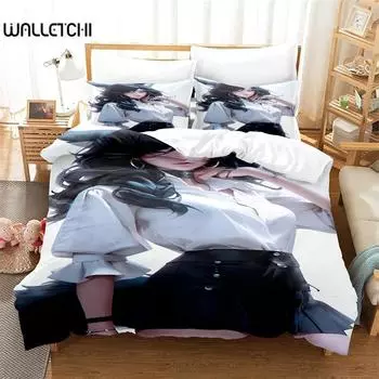 Комплект постельного белья с изображением сексуальной девушки из мультфильма, пододеяльник, комплект постельного белья для влюбленных, комплект постельного белья для детей, роскошный комплект постельного белья размера «king-size», комплект постельного бел
