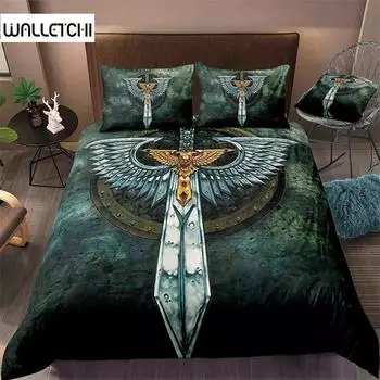 Комплект постельного белья с изображением креста Иисуса, размер King/Queen, христианский дизайн, ретро-одеяло для мужчин, подростков, взрослых, верующих в Иисуса Христа, одеяло 135X200cm