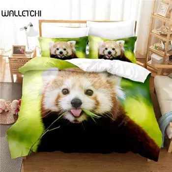 Комплект постельного белья с милой собачкой, комплект пододеяльников, комплект постельного белья с 3D-печатью, комплект постельного белья размера «queen size», модный дизайн EU single(135x200cm)