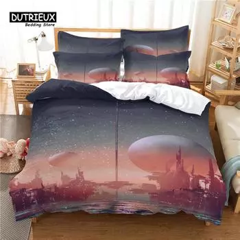 Комплект постельного белья с мультяшными персонажами, 3 предмета, Комплект пододеяльника, Мягкий Удобный Дышащий Пододеяльник, Для Спальни Гостевой Комнаты Декора EU single(135x200cm)