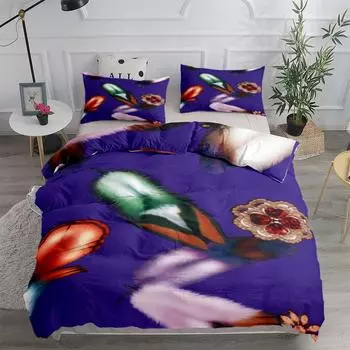 Комплект постельного белья с перьями и драгоценностями King Queen Double Full Twin Single Size 150x220cm
