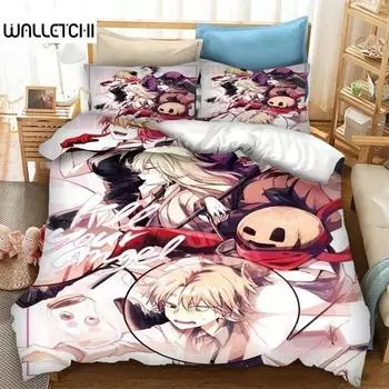 Комплект постельного белья с принтом «Ангелы смерти» в стиле аниме, пододеяльники, наволочки, одеяла, комплекты постельного белья, постельное белье, домашний текстиль 70x133cm 2pcs