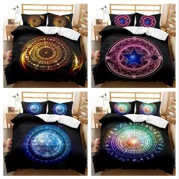 Комплект постельного белья с принтом звездной пластины, романтическое звездное небо, пододеяльник, наволочка, подходит для комнат детей и взрослых, мягкое и удобное украшение для дома Baby 100x135cm