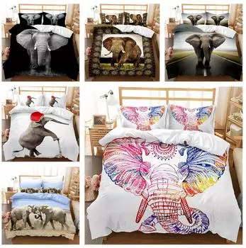 Комплект постельного белья с рисунком слона, пуховое одеяло и наволочка для спальни, 2 шт./3 шт. AU240 * 270, очень большие домашние постельные принадлежности Baby 100x135cm