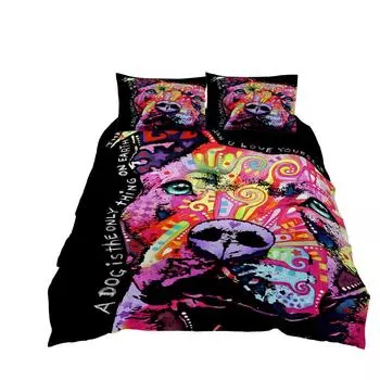 Комплект постельного белья с рисунком «Собака такса» King Queen Double Full Twin Single Size EU single(135x200cm)