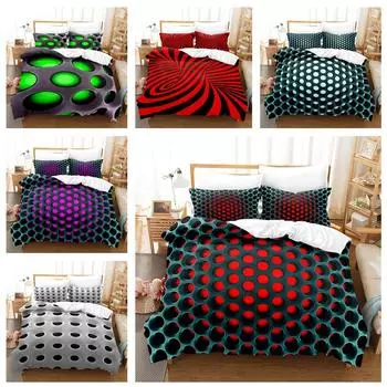 Комплект постельного белья с рисунком в виде сот, 3D HD-принт, пододеяльник, наволочка, полноразмерное роскошное покрывало для детей, мужчин и девочек, подарок Baby 100x135cm