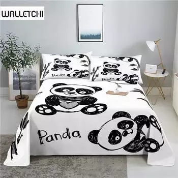 Комплект постельного белья с рисунком животных из мультфильма 0,9/1,2/1,5/1,8/2,0 м, полиэстеровая простыня с цифровой печатью и наволочкой 150X230cm(2Pcs)