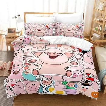Комплект постельного белья с рисунком из мультфильма, милый пододеяльник с рисунком, розовое постельное белье для девочек, модное детское одеяло, комплекты постельного белья, комплект постельного белья с рисунком «королева» UK Single 135x200cm&set