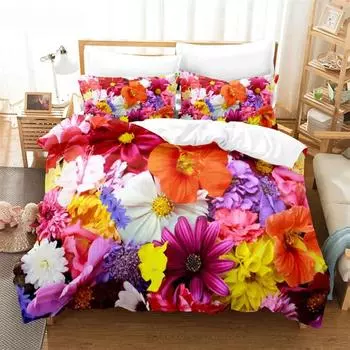 Комплект постельного белья с розовым цветком и принтом «королева», пододеяльник с розой, детский комплект постельного белья, комплект постельного белья с пододеяльником размера «king size», комплект постельного белья EU single(135x200cm)&set