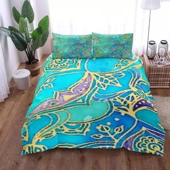 Комплект постельного белья с винтажной стеклянной мозаикой King Queen Double Twin Single Mandala 135x200cm