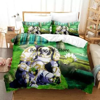 Комплект постельного белья Skeleton Knight Single Twin Full Queen King Size Комплект постельного белья Aldult Kid Bedroom Duvetcover Sets Anime Bed Sheet Set 70x133cm 2pcs
