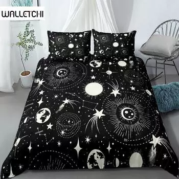 Комплект постельного белья Sketch Galaxy Duvet Cover Set King Queen Double Full Twin Single Size EU single(135x200cm)