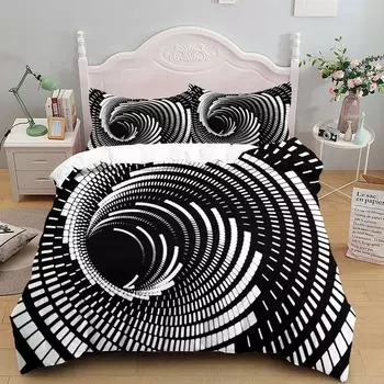 Комплект постельного белья Space Tunnel 3D King Queen Double Full Twin Single Size Duvet Cover Pillow Case Friends Bed Set 140x210cm