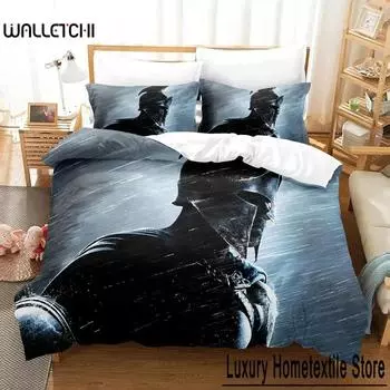 Комплект постельного белья Spartan Single Twin Full Queen King Size Bed Set Adult Kids Bedroom Duvet Cover Sets 3D Print Anime Bed Set 70x133cm 2pcs