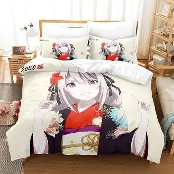 Комплект постельного белья Spy Classroom Single Twin Full Queen King Size для взрослых и детей, комплект пододеяльников, комплект простыней с 3D-аниме AU King(245x210cm)