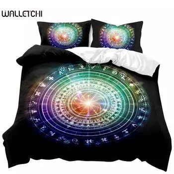Комплект постельного белья Star Duvet Cover Set Bohemian Star Arrays Astronomical Constellation Double Queen King Size Polyester Qulit Cover EU single(135x200cm)