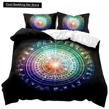 Комплект постельного белья Star Duvet Cover Set Bohemian Star Arrays Astronomical Constellation Double Queen King Size Polyester Qulit Cover EU single(135x200cm)