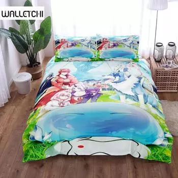 Комплект постельного белья Tensei Shitara Slime King Queen Double Full Twin Single Size EU single(135x200cm)