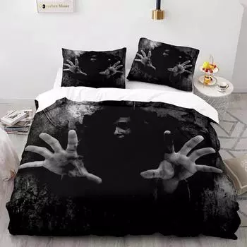 Комплект постельного белья The Living Dead Single Twin Full Queen King Size Zombie Bed Set Aldult Kid Bedroom Duvetcover Sets 3D Anime 016 US King 264x228cm