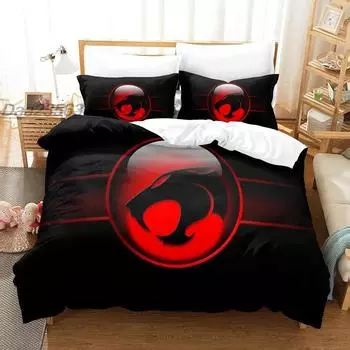 Комплект постельного белья Thundercats Single Twin Full Queen King Size Комплект постельного белья Aldult Boy Bedroom Duvetcover Sets 3D Print Anime Комплект простыней EU single(135x200cm)