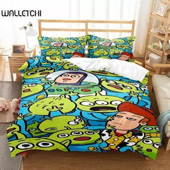 Комплект постельного белья Toy Alien Art, двуспальный, односпальный, двуспальный, односпальный, односпальный, односпальный EU single(135x200cm)